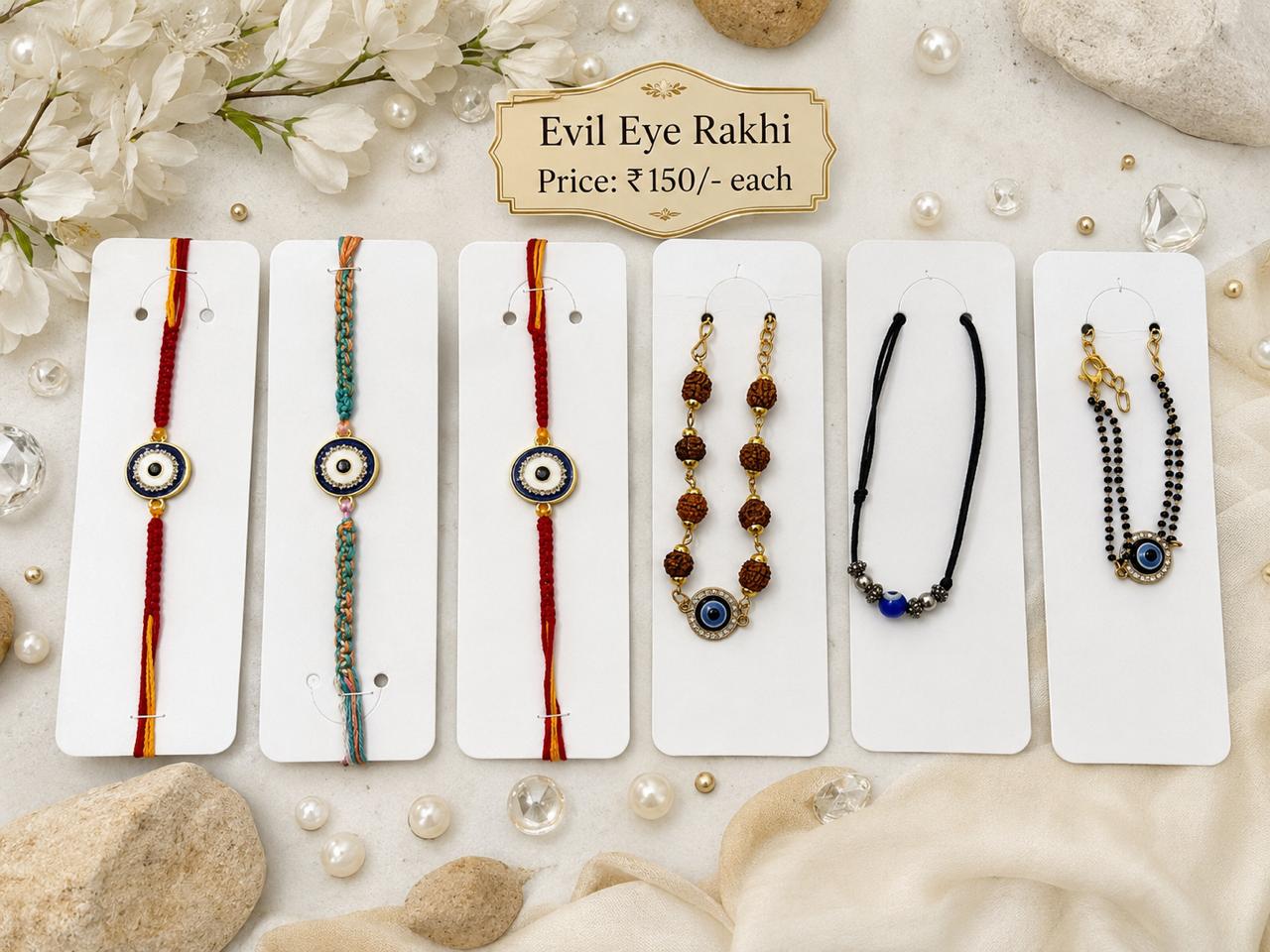 Handmade Evil Eye Rakhi – Protective Nazar Rakhi