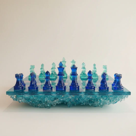 Frozen Ocean Resin Chess Set – True to Original