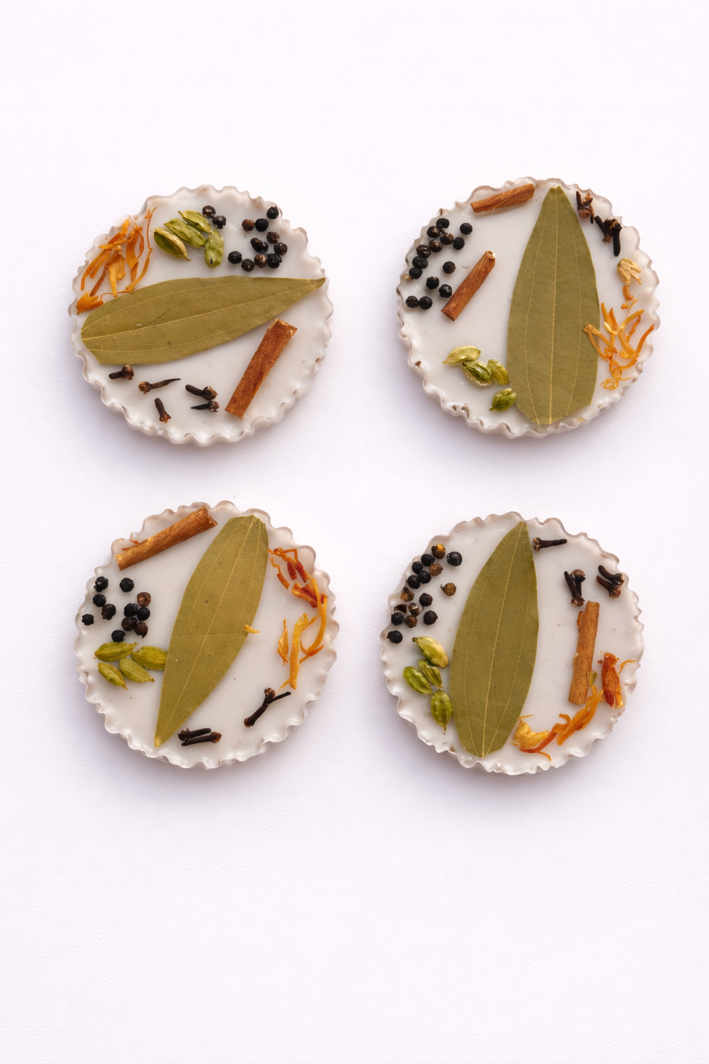 Handmade Resin Spice Coasters - Set of 4