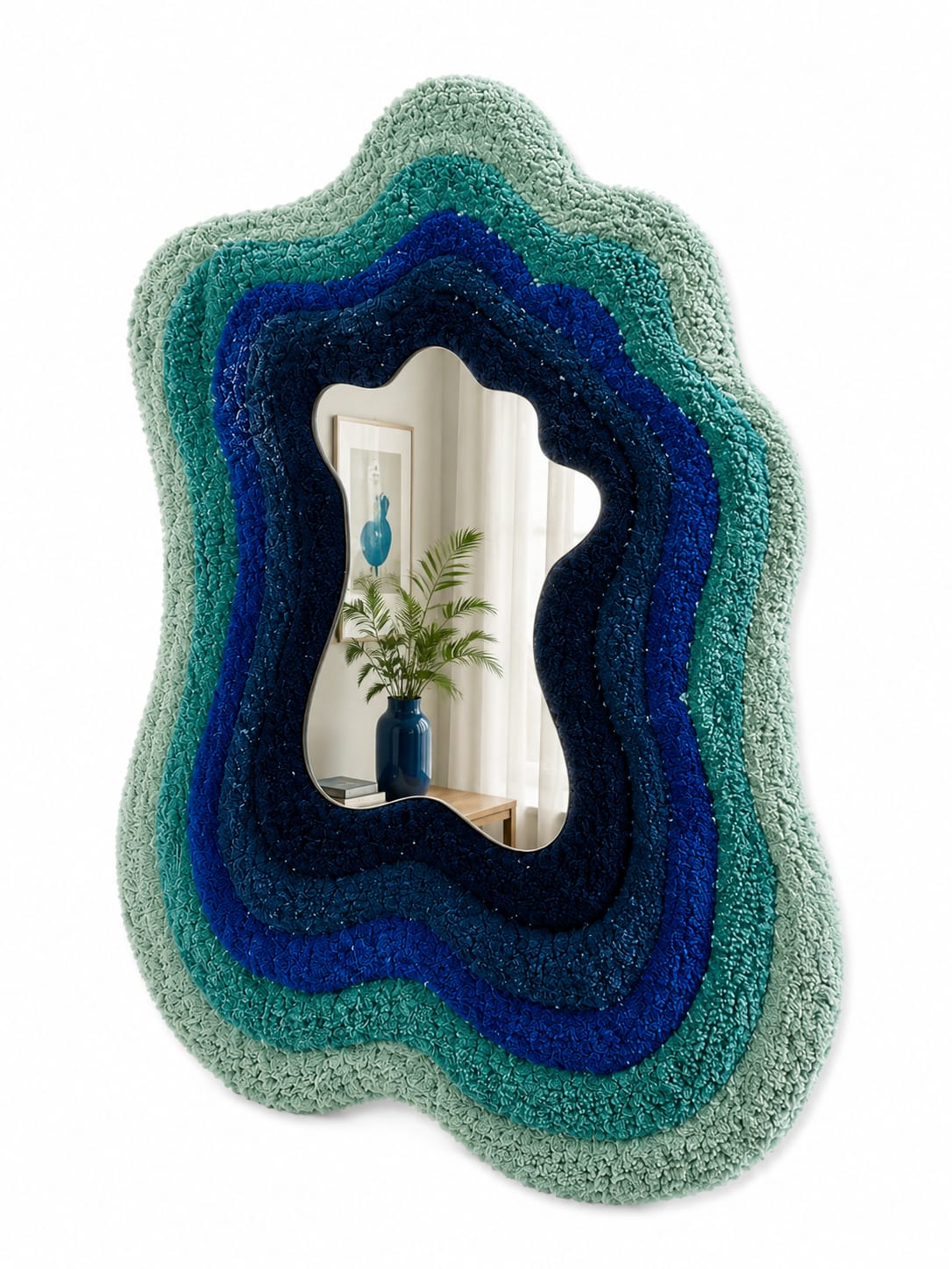 Aqua Mirror Rug Wall Mirror