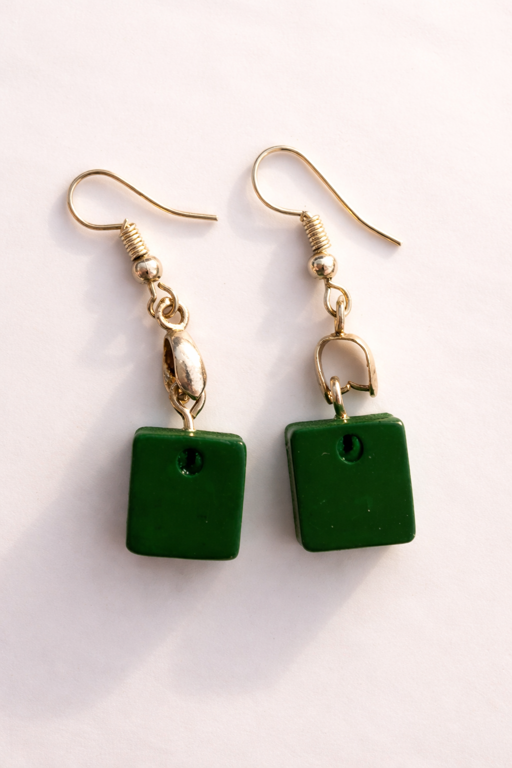 Handmade Minimalist Matte Resin Drop Earrings for Women