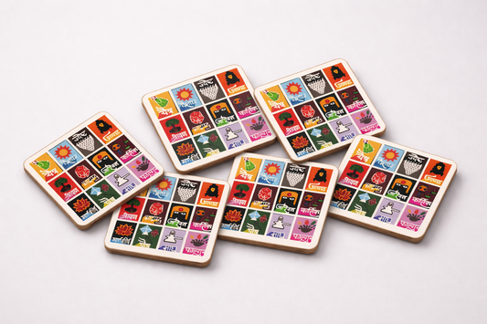 Handmade Indian Month Theme Coaster