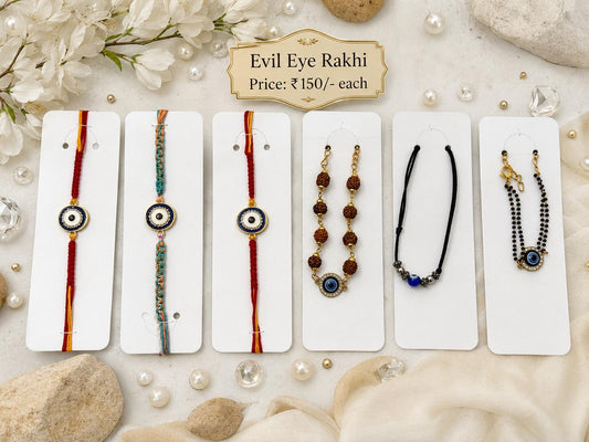 Handmade Evil Eye Rakhi – Protective Nazar Rakhi