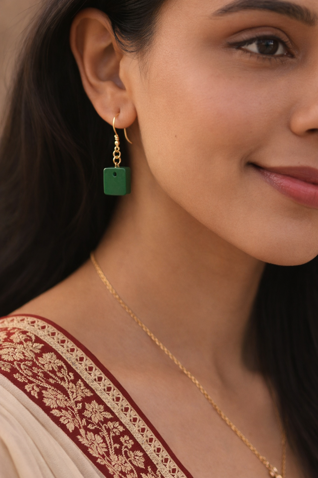 Handmade Minimalist Matte Resin Drop Earrings for Women