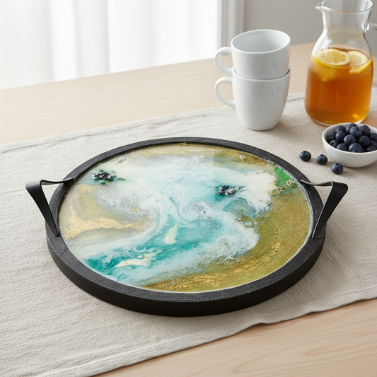 Handmade Ocean Resin Tray