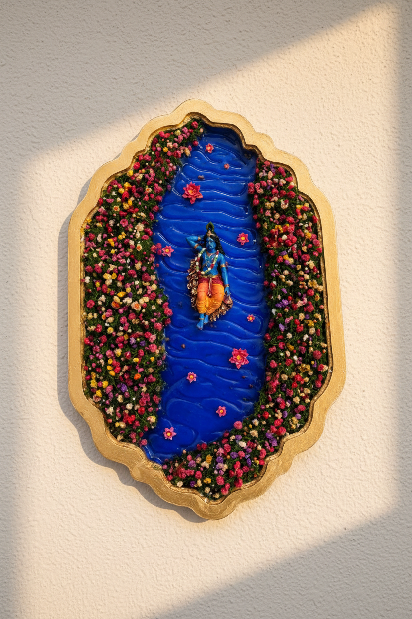 Krishna Resin Wall Art – Studio with Clear Face