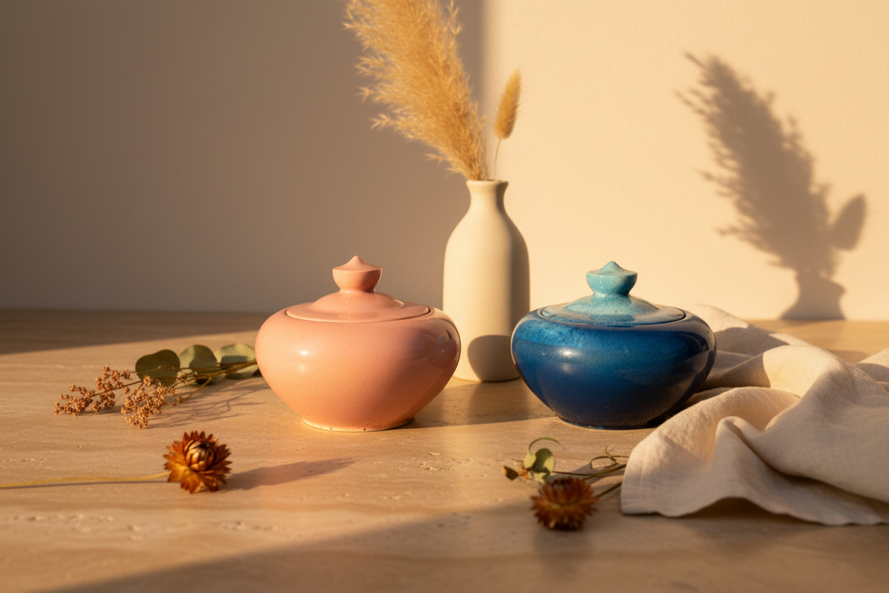 Lifestyle Editorial – Ceramic Pots Styled Vignette