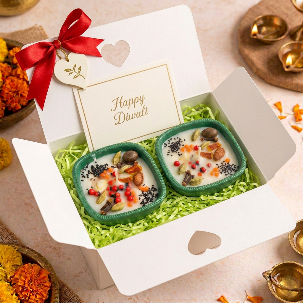 Navgrah hamper with the new heart-cutout gift box