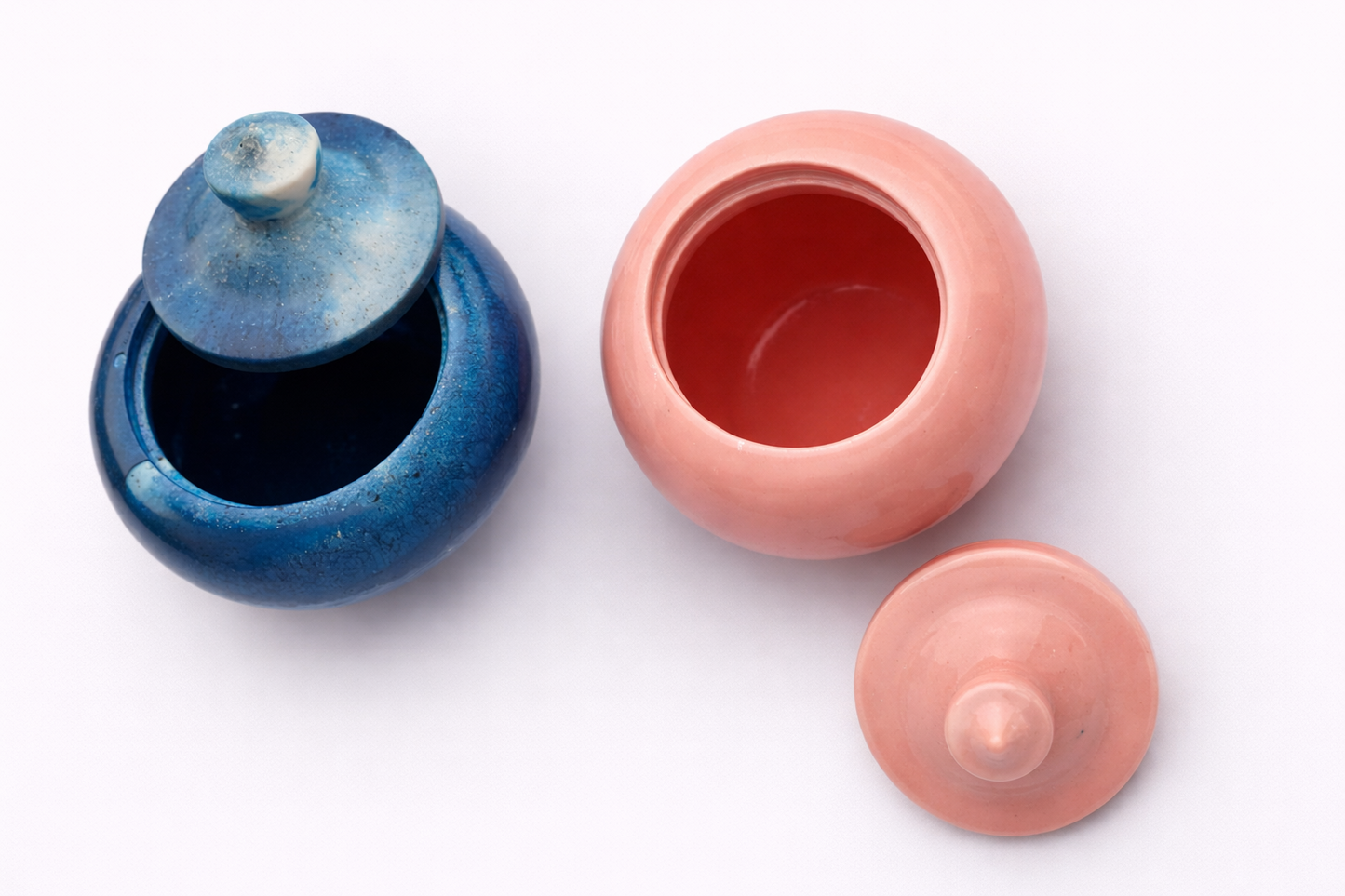 Handmade Resin Storage Pots – Glossy Decorative Trinket Jars