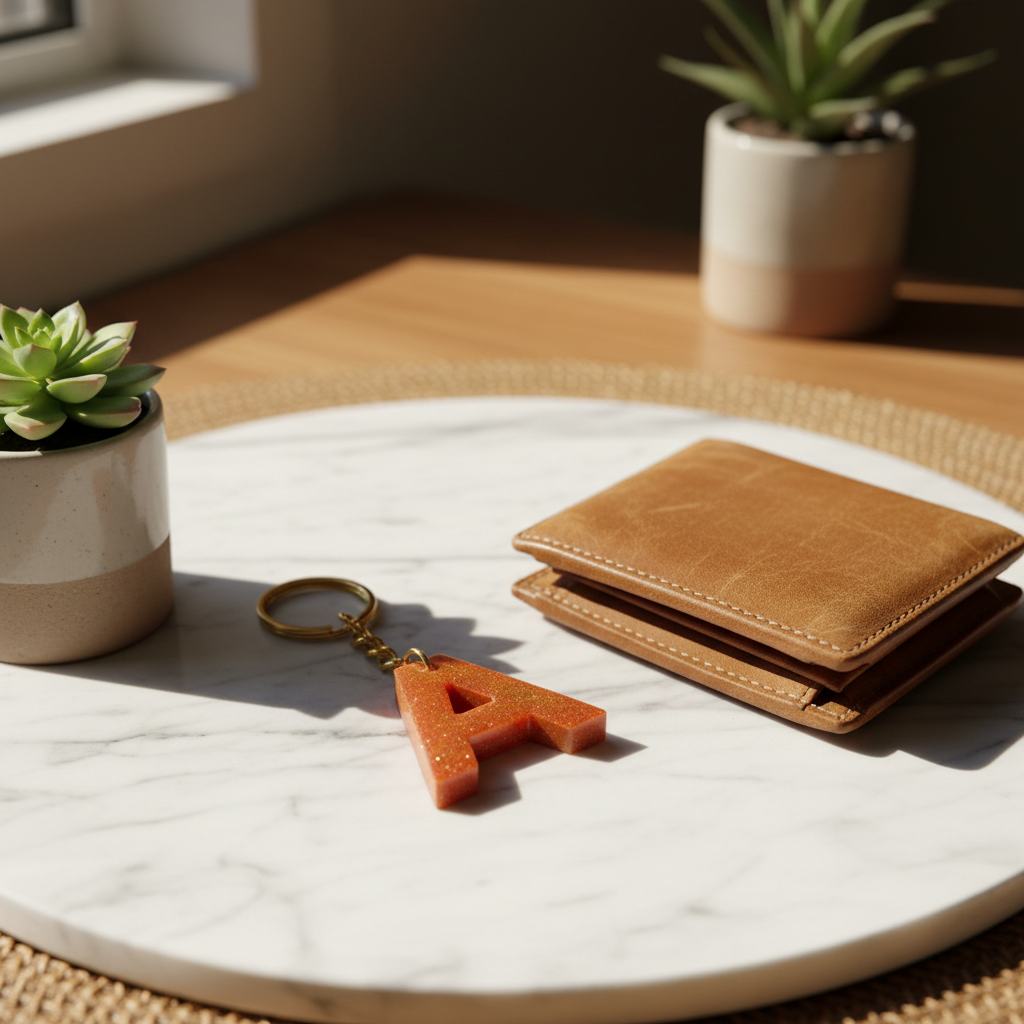 Resin Letter A Keychain – Terracotta Lifestyle